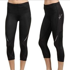 CW-X Stabilyx‎ Joint Support Black 3/4 Compression Tight Crop Leggings Small
